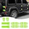Hoolcar Door Hinge Engine Hood Hinge Tailgate Hinge Cover Trim ABS Exterior Kit Accessories Compatible with 20072017 Jeep Wrangler JK JKU Light Green 12PCs