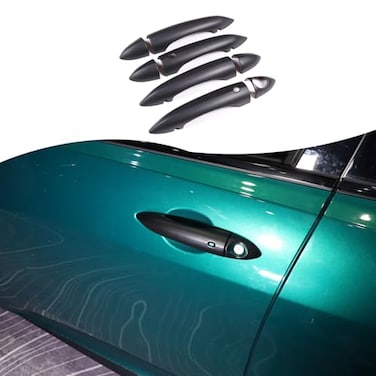 TOYCIDFG Door Pull Handle Cover Trim Compatible with Alfa Romeo Giulia 952 Stelvio 949 20172022 Car Exterior Decoration Accessories Matte Black with Smart Keyhole