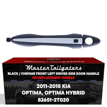 Master Tailgaters Exterior Door Handle BlackChrome Replacement for Kia Optima 2011 Optima Hybrid 20112015 OE Part 826512T020 Front Left Driver Side