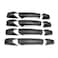 Dreamseek 12Pcs 4 Door Handle Cover Compatible with Chevy Tahoe Suburban Avalanche Silverado Yukon Sierra 2007 2008 2009 2010 2011 2012 2013 Exterior ABS Molding Protector Trim Carbon Fiber Pattern