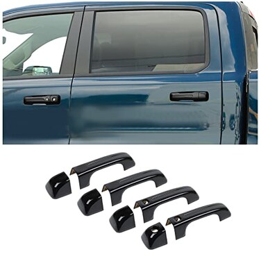 Hoolcar Exterior Door Handle Covers Outside Doorknob Cover for 20182024 Dodge Ram Black