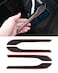 KKTR-CAR KKTRCAR Door Handle Cover Real Glossy Carbon Fiber Door Handle Trim Protector Set Compatible with Tesla Model yModel 3 20172025 Black and red with drip 4 Pieces