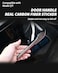 KKTR-CAR KKTRCAR Door Handle Cover Real Glossy Carbon Fiber Door Handle Trim Protector Set Compatible with Tesla Model yModel 3 20172025 Black and red with drip 4 Pieces
