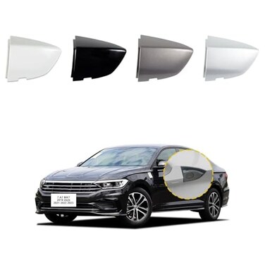 Goholy Car Exterior Door Handle Cap Compatible with VW Jetta 7 A7 mk7 2019 2020 2021 2022 2023 17A837879 17A837880 Door Handle Cover Accessories Lock Cap Black Without Electroplating
