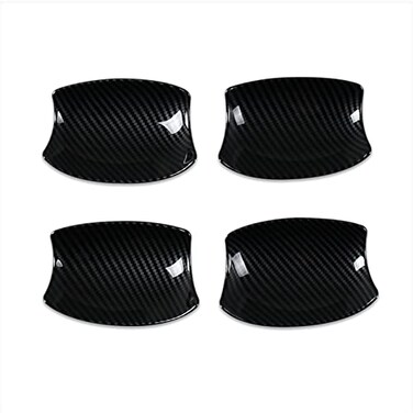 RQING for Mitsubishi New Outlander 2022 2023 2024 2025 Door Handle Bowl Cover Trims Carbon Fiber Pattern