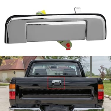 APESER Metal Tailgate Handle Replacement Compatible with Toyota Pickup 19891995TailgateLiftgate Latch OE6909089102TO191510177103Exterior Rear Bed Liftgate Handle AssemblyChrome