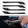 Powlamks Polwlamks 4 Pack Door Handle Cover Fits Model YModel 3 Real Carbon Fiber 3D Handle Cover Sticker Tesla Door Handle Protector Wrap Covers with 3M SelfAdhesive Backing Tesla Exterior Accessorie