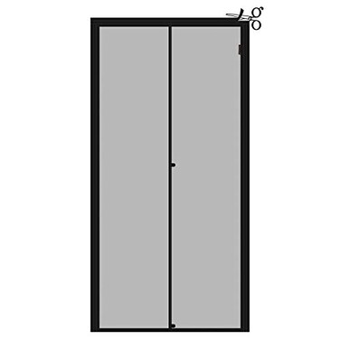 Yotache Adjustable Magnetic Screen Door Fit Doors Size Width 2933 Height 7981 Reinforced Fiberglass Mesh with Full Frame HookLoop Strip Black