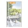 Yotache White Reversible Left Right Side Opening Magnetic Screen Door Fits Door Size 32 x 82 Unobstructed View Upgraded Polyester Mesh for Back Door Actual Screen Size 34 x 83