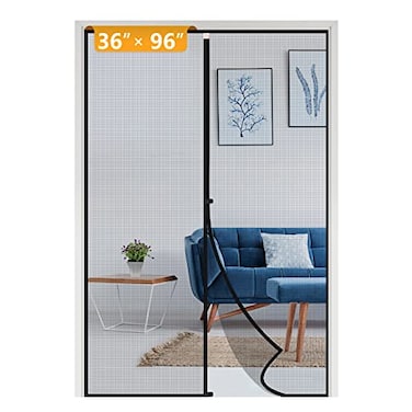 Yotache Screen Doors with Magnets Fits Door Size 36 x 96 Screen Size 38 x 97 Heavy Duty Screen Door Enjoy Fresh Air Black