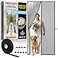 AUGO Heavy Duty Magnetic Screen Door Fiberglass Pet Resistant Mesh Self Sealing Hands Free Magnetic Closure Tear Resistant Door Screen Keeps Bugs Out Patent Pending Keep Open Feature 38 x 83