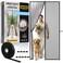 AUGO Heavy Duty Magnetic Screen Door Fiberglass Pet Resistant Mesh Self Sealing Hands Free Magnetic Closure Tear Resistant Door Screen Keeps Bugs Out Patent Pending Keep Open Feature 38 x 83