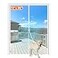 MAGZO Magnetic Screen Door Fit Door Size 72 x 96 Inch Screen Size 74 x 97 Polyester Sturdy Mesh with Heavy Duty Full Frame Hook LoopWhite