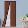 Veanusiver Magnetic Thermal Insulated Door Curtain Thickened PU Material Hands Free Automatic Closing Durable Windproof Waterproof Door Screen Fits Door Size up to 36 x 82 Brown