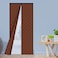 Veanusiver Magnetic Thermal Insulated Door Curtain Thickened PU Material Hands Free Automatic Closing Durable Windproof Waterproof Door Screen Fits Door Size up to 36 x 82 Brown