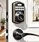 Veise Fingerprint Door Lock with 2 Lever Handles Keyless Entry Door Lock Electronic Keypad Deadbolt Digital Smart Code Front Handle Sets AutoLocking Easy Installation Oil Rubbed Bronze