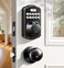 Veise Fingerprint Door Lock with 2 Knobs Keyless Entry Door Lock with Handle Electronic Keypad Deadbolt Smart Front Handle Set AutoLocking Waterproof Easy Installation Matte Black