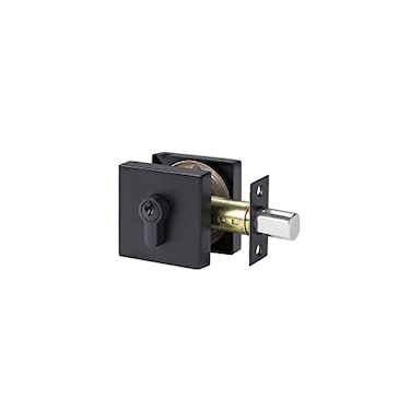 TOGU Square Contemporary Single Cylinder Deadbolt Lock with Adjustable Backset Front Door lockset for Home Bathroom Entry Door Oil Rubbed Bronze