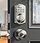 Veise Keyless Entry Door Lock with 2 Knobs Electronic Backlit Keypad Deadbolt with Handle Set Auto Lock Onetime Codes Smart Deadbolt for Front Door Easy Installation Satin Nickel