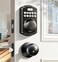 Veise Keyless Entry Door Lock with 2 Knobs Electronic Backlit Keypad Deadbolt with Handle Set Auto Lock Onetime Codes Smart Deadbolt for Front Door Easy Installation Matte Black