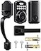 TEEHO TK001H Keyless Entry Door Lock with Handle Set Electronic Deadbolt Keypad Door Lock with Code Smart Locks for Front Door Exterior Door Handle AutoLock Easy to Install Matte Black