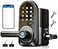 Veise RZ09 Smart Lock 7in1 Keyless Entry with Handle Set APP Control Fingerprint Deadbolt for Front Door Electronic Digital Locks with Keypad Matte Black