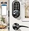 Veise RZ07B Smart Locks for Front Door 2 Lever Handles Fingerprint Keyless Entry App Control Biometric Door Lock Set Touchscreen Keypad Deadbolt Easy Install Auto Locking Matte Black