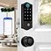 Harfo Fingerprint Smart Door Locks for Front Door with Handle Set App Control Keyless Entry Door Lock Keypad Deadbolt Bluetooth Digital Electronic Touchscreen Easy Install Auto Lock Black