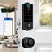 Harfo Fingerprint Smart Door Locks for Front Door with Handle Set App Control Keyless Entry Door Lock Keypad Deadbolt Bluetooth Digital Electronic Touchscreen Easy Install Auto Lock Black