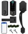 Harfo Fingerprint Smart Door Lock for Front Door with Handle Set App Control Keyless Entry Keyless Deadbolt Digital Electronic Touchscreen Keypad Auto Lock Easy to Install Black