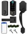 Harfo Fingerprint Smart Door Lock for Front Door with Handle Set App Control Keyless Entry Keyless Deadbolt Digital Electronic Touchscreen Keypad Auto Lock Easy to Install Black