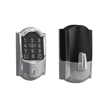 Schlage Encode Plus Smart WiFi Lock for Front Door Keyless Entry Deadbolt Unlock with Apple Watch Builtin WiFi and App Control Easy Install Alexa Apple HomeKit Compatible Bright Chrome