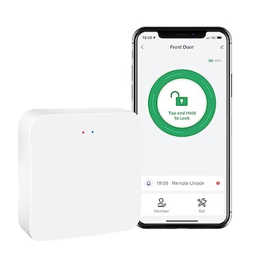 Yamiry WiFi Gateway for YR01 YR05 Smart Lock with HandleCompatible with Nice Digi App Remotely Control Keyless Entry Door LockCompatible with Alexa to Voice Control Smart Door Lock
