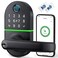 NICE DIGI Smart Keypad Door Lock with Handle Keyless Entry Electronic Lock for Front Door Easy Installation Black