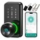 Linkthai Smart Door Lock with Knob LinkThai Keyless Entry Fingerprint Lock with Touchscreen Keypad Electronic Knob Digital Lock for Front Door Easy Installation