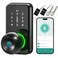 Linkthai Smart Door Lock with Knob LinkThai Keyless Entry Fingerprint Lock with Touchscreen Keypad Electronic Knob Digital Lock for Front Door Easy Installation