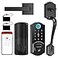 SMONET Smart Lock Front Door Keyless Entry Door Lock with Handle Smart Front Door Lock Set Fingerprint Smart Deadbolt Bluetooth Electronic Digital Keypad Lock Auto Lock Work with Alexa Black