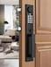 Tinewa Keyless Entry Door Lock with Lever Full Escutcheon Smart Door Handle Digital Keypad Deadbolt with App Front Door Handleset with Single Cylinder Deadbolt and Lever Auto Locking Black Finish