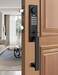 Tinewa Smart Entry Door Lock Set Electronic Full Escutcheon Door Handle Digital Keypad Deadbolt with App Heavy Duty Black Front Door Handle with Single Cylinder Deadbolt Auto Locking