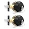 Probrico Double Cylinder Deadbolts Flat Black with Different Keys Keyway Handleset 3 Keys Interior Exterior Door Hardware for Entrance Lock and Front Gate 2 Pack