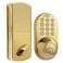 MiLocks TF02P Keyless Entry Door Lock with Keypad AutoLock Triple Security System Easy to Install Keypad Door Lock for Interior or Exterior Use Polished Brass