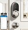Veise RZ06C Smart Locks for Front Door 2 Knob Handle Set Keyless Entry Deadbolt App Control Electronic Touchscreen Digital Keypad Auto Lock Easy Installation IP54 Waterproof Satin Nickel