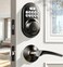 Veise Keyless Entry Door Lock with 2 Lever Handles Electronic Keypad Deadbolt Auto Lock Back Lit Easy Installation Design Front Door Handle Sets Matte Black