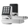 JESSTTI Keyless Entry Door Lock with Keypad Keypad Door Lock with Handle Smart Front Door Lock with CardPasscodeKey Digital Door Knob with Handle Silver