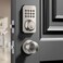 Ulecoce Keyless Entry Keypad Deadbolt with Handle Set Smart Lock AutoLock OneTouch Lock 100 Codes Easy Install Ideal for AirbnbHomesOffices Fits US Standard Front Doors Satin Nickel