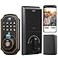 YHV Keyless Entry Door Lock with Camera Fingerprint Smart Door Lock with App Remote Control WiFi Connected Electronic Keypad Code Deadbolt Auto Unlock for Front Door