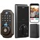 YHV Keyless Entry Door Lock with Camera Fingerprint Smart Door Lock with App Remote Control WiFi Connected Electronic Keypad Code Deadbolt Auto Unlock for Front Door