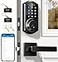 Veise VE06L Smart Locks with 2 Lever Handle Set App Control Keyless Entry Deadbolt for Front Door Electronic Digital Touchscreen Keypad Auto Lock Waterproof Easy Installation Matte Black