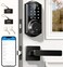 Veise VE06L Smart Locks with 2 Lever Handle Set App Control Keyless Entry Deadbolt for Front Door Electronic Digital Touchscreen Keypad Auto Lock Waterproof Easy Installation Matte Black