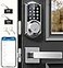 Veise VE06L Smart Locks with 2 Lever Handle Set App Control Keyless Entry Deadbolt for Front Door Electronic Digital Touchscreen Keypad Auto Lock Waterproof Easy Installation Satin Nickel